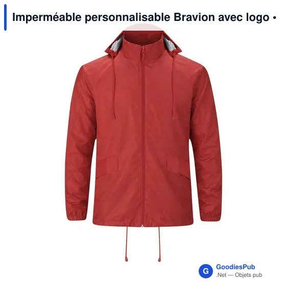 Imperméable personnalisable Bravion avec logo - Image 11