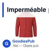 Imperméable personnalisable Bravion avec logo - Miniature 3