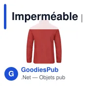 Imperméable personnalisable Bravion avec logo - Miniature 4