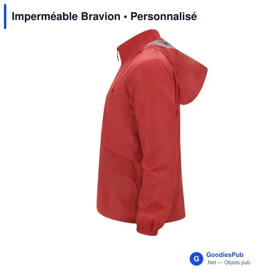 Imperméable personnalisable Bravion avec logo - Image 6