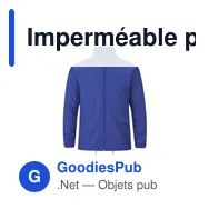 Imperméable personnalisable Bravion avec logo - Miniature 9