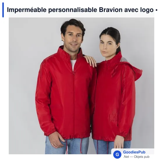 Imperméable personnalisable Bravion avec logo - Image 10