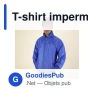 T-shirt imperméable personnalisable avec logo pour entreprise - Miniature 1