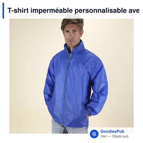 T-shirt imperméable personnalisable avec logo pour entreprise