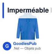 Imperméable personnalisable Hydrus avec logo pour entreprises - Miniature 1