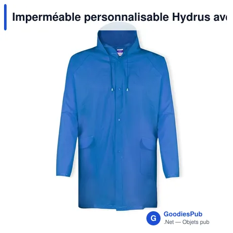 Imperméable personnalisable Hydrus avec logo pour entreprises