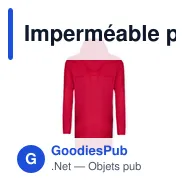 Imperméable personnalisable Hydrus avec logo pour entreprises - Miniature 12