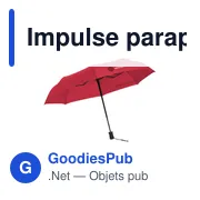 Parapluie automatique personnalisable Impulse avec logo - Miniature 1