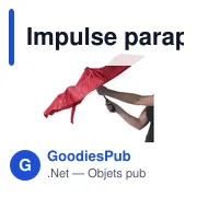 Parapluie automatique personnalisable Impulse avec logo - Miniature 4