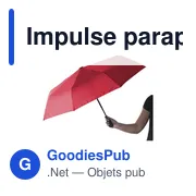 Parapluie automatique personnalisable Impulse avec logo - Miniature 5