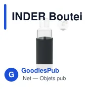 INDER Bouteille à rappel en verre - Miniature 1