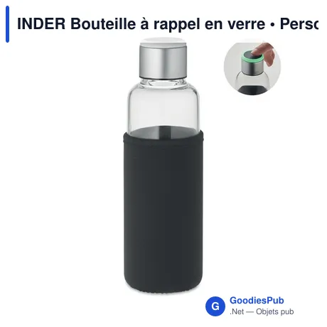 INDER Bouteille à rappel en verre