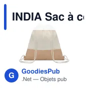 INDIA Sac à cordon avec détails jute - Miniature 1
