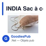 INDIA Sac à cordon avec détails jute - Miniature 3