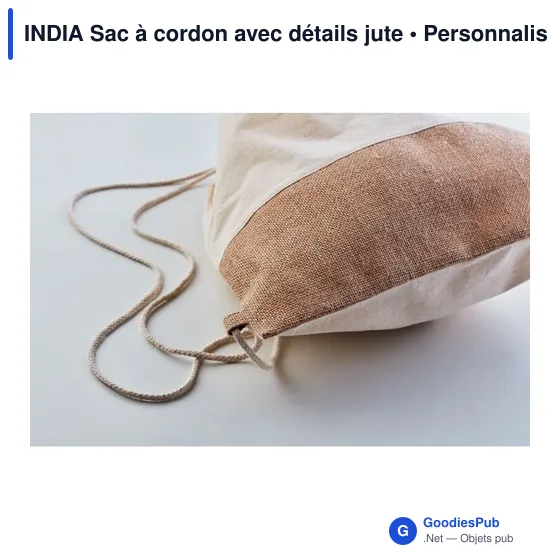 INDIA Sac à cordon avec détails jute - Image 3