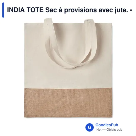 INDIA TOTE Sac à provisions avec jute.