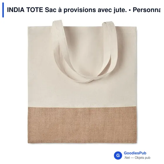 INDIA TOTE Sac à provisions avec jute. - Image 1