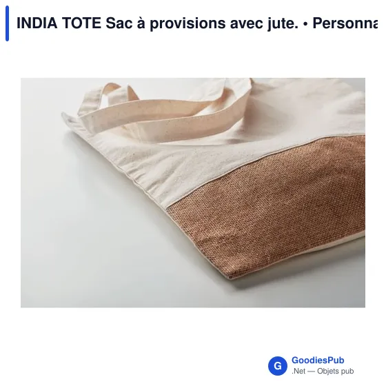INDIA TOTE Sac à provisions avec jute. - Image 2