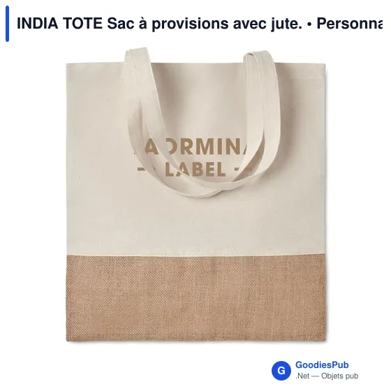 INDIA TOTE Sac à provisions avec jute. - Image 3