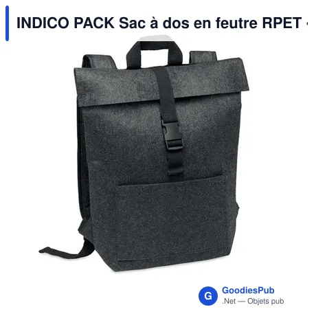 INDICO PACK Sac à dos en feutre RPET