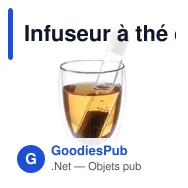Infuseur à thé en verre personnalisable avec logo - Dustin - Miniature 2