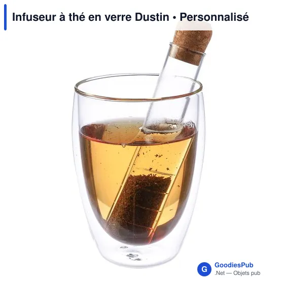 Infuseur à thé en verre personnalisable avec logo - Dustin - Image 2
