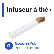 Infuseur à thé en verre personnalisable avec logo - Dustin - Miniature 3