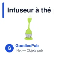 Infuseur à thé personnalisable en acier inoxydable - Infuseur Ponaravec logo - Miniature 3