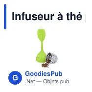 Infuseur à thé personnalisable en acier inoxydable - Infuseur Ponaravec logo - Miniature 4