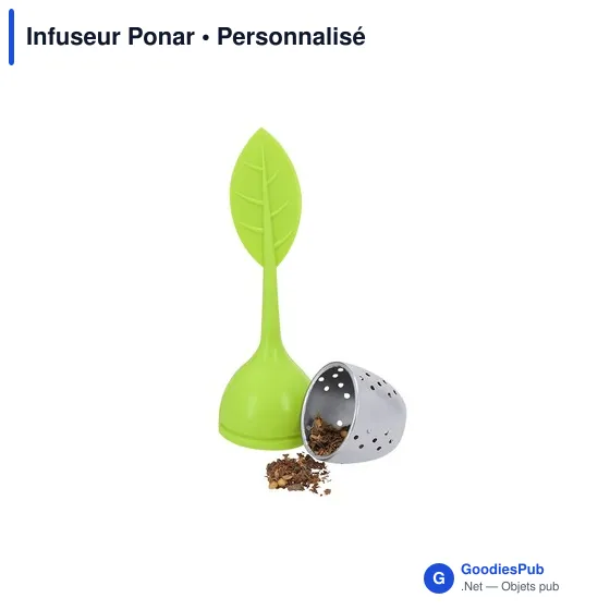 Infuseur à thé personnalisable en acier inoxydable - Infuseur Ponaravec logo - Image 4