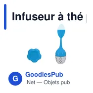 Infuseur à thé personnalisable en acier inoxydable - Infuseur Ponaravec logo - Miniature 5
