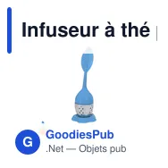 Infuseur à thé personnalisable en acier inoxydable - Infuseur Ponaravec logo - Miniature 6
