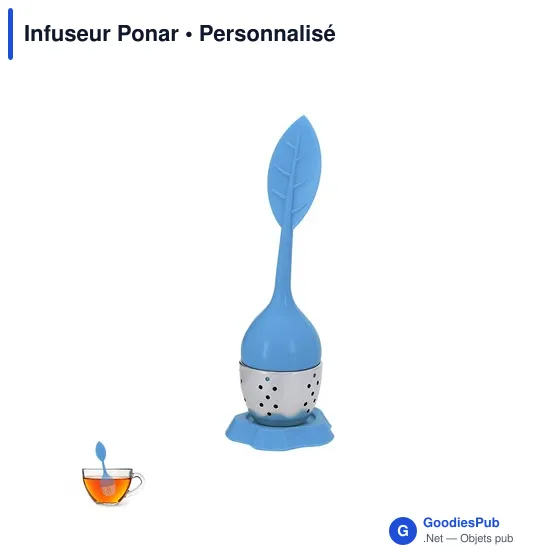 Infuseur à thé personnalisable en acier inoxydable - Infuseur Ponaravec logo - Image 6