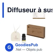 Diffuseur à suspendre personnalisable en plâtre, huile de citronnelle - InSideOut - Miniature 1