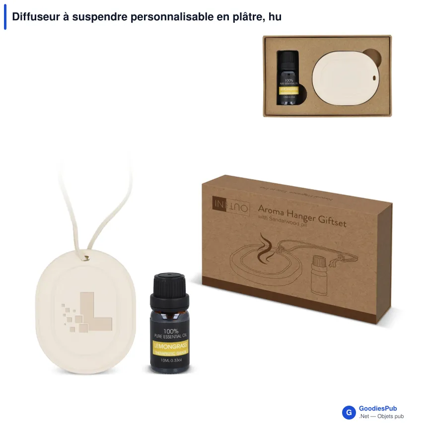 Diffuseur à suspendre personnalisable en plâtre, huile de citronnelle - InSideOut - Image 1