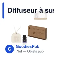 Diffuseur à suspendre personnalisable en plâtre, huile de lavande - InSideOut Aroma - Miniature 1