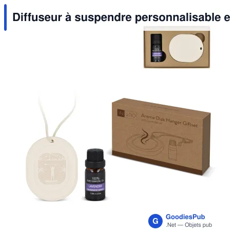 Diffuseur à suspendre personnalisable en plâtre, huile de lavande - InSideOut Aroma