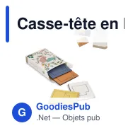 Casse-tête en bois FSC personnalisable en boîte d'allumettes - InSideOut Think IQ - Miniature 1