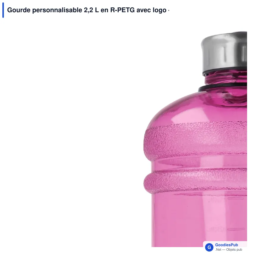 Gourde personnalisable 2,2 L en R-PETG avec logo - InSideOut Jumper - Image 4