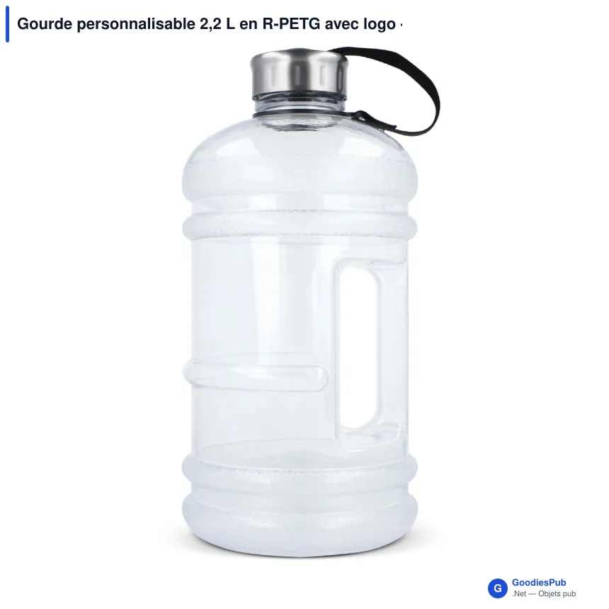 Gourde personnalisable 2,2 L en R-PETG avec logo - InSideOut Jumper - Image 5