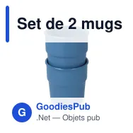 Set de 2 mugs personnalisables 280 ml en céramique avec logo - InSideOut Fika - Miniature 2