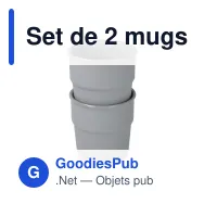 Set de 2 mugs personnalisables 280 ml en céramique avec logo - InSideOut Fika - Miniature 3