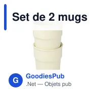 Set de 2 mugs personnalisables 280 ml en céramique avec logo - InSideOut Fika - Miniature 4