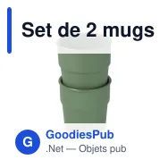Set de 2 mugs personnalisables 280 ml en céramique avec logo - InSideOut Fika - Miniature 5