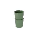 Variante Vert olive - Set de 2 mugs personnalisables 280 ml en céramique avec logo - InSideOut Fika