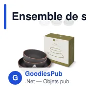 Ensemble de service 3 pièces personnalisable en R-PET avec logo - InSideOut Runa - Miniature 1