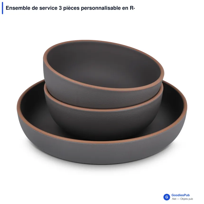 Ensemble de service 3 pièces personnalisable en R-PET avec logo - InSideOut Runa - Image 3