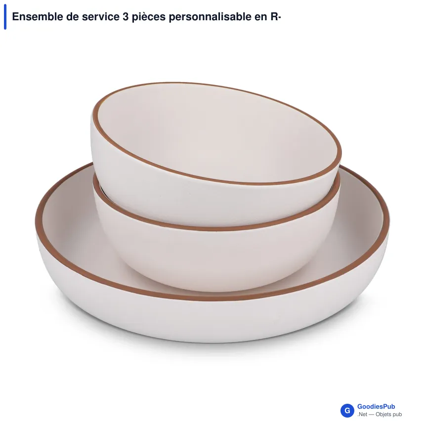 Ensemble de service 3 pièces personnalisable en R-PET avec logo - InSideOut Runa - Image 4