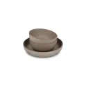 Variante Taupe - Ensemble de service 3 pièces personnalisable en R-PET avec logo - InSideOut Runa