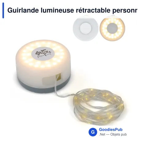 Guirlande lumineuse rétractable personnalisable avec logo - InSideOut